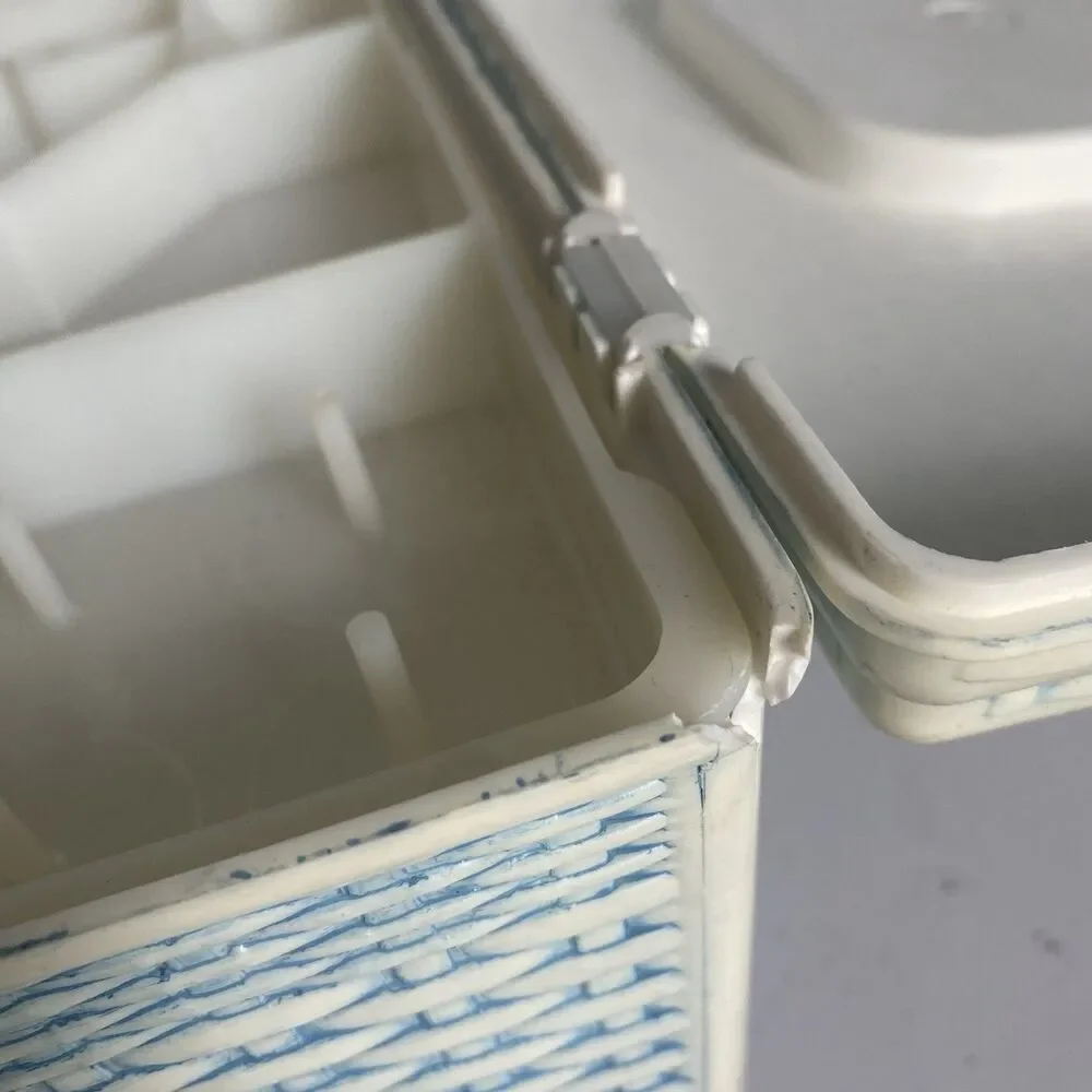 Vintage Wilson Wil-Hold Sewing Box W Removable Tray Blue 13 